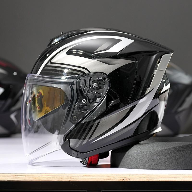 3/4 Open Face Motorcycle Helmet Men Adult Full Coverage DOT ECE Certified Use ABS Material Lightweight Safety Gear