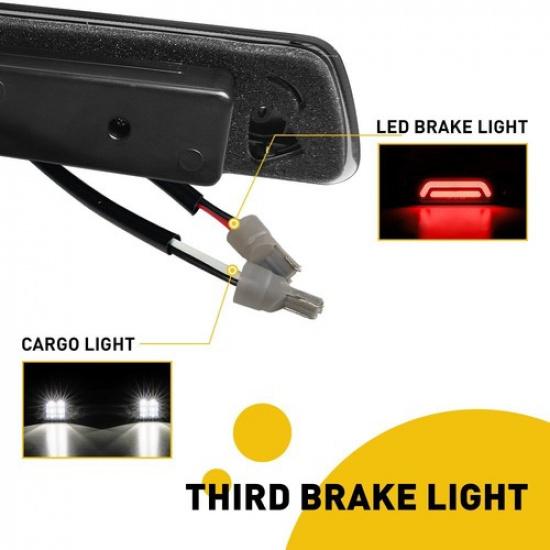 For 2009-2014 Ford F150 Truck LED Third Tail 3rd Brake Cargo Light Lamp Smoked A