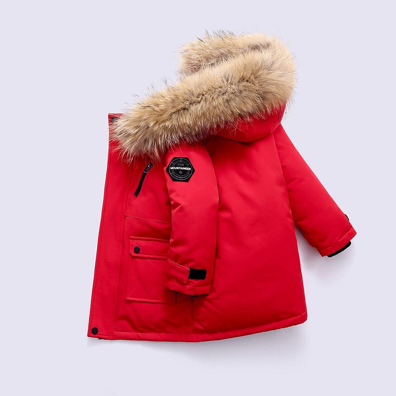 Winter White Duck Down Jacket Boys Parka Thick Warm Baby Outerwear Coat 2-12 Yrs Kids Toddler Girl Clothes Teenage Clothing