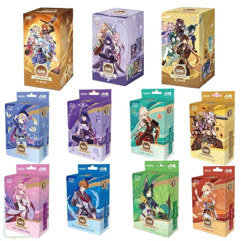 100% Genuine Genshin Impact Card Genius Invokation Tcg Battle Card Hu Tao Raiden Shogun Character Collection Card Kid Toy Gifts