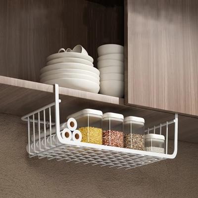 Universal Under Table Storage Basket Space Saving Large Capacity Hanging Net Basket Multipurpose Desk Storage Rack