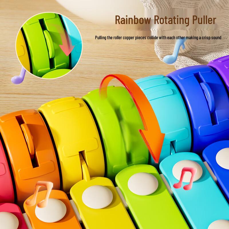 Ousaqi Kinder 2-in-1 Xylophon Klavier Spielzeug