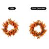 Autumn Harvest Pumpkin Wreath with Artificial Sunflowers and Daisies Home Door Hanging Decoration Fall Front Door Wreath