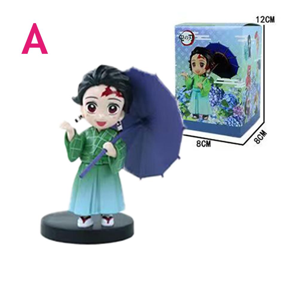 Plum Rain Series  Tanjiro Kamado Nezuko Anime Animation Figurine Creative Statue Model Ornament Surprise Present