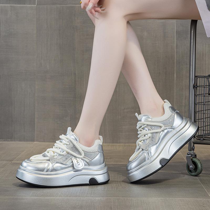 9981 leather high-top shoes children's new versatile spring and autumn platform sports and leisure shoes