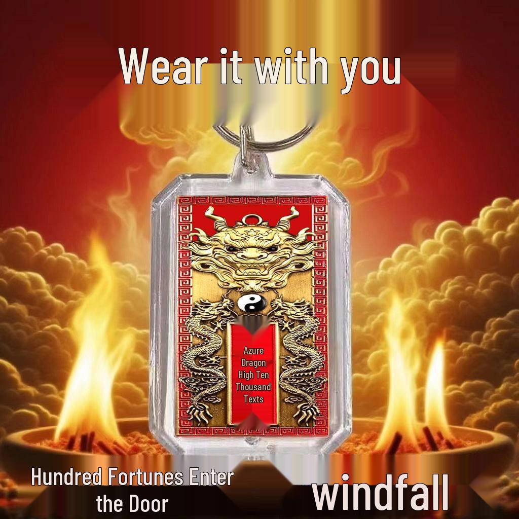 Azure Dragon Feng Shui Pendant for Home & Office Decor Single Azure Dragon #Q065