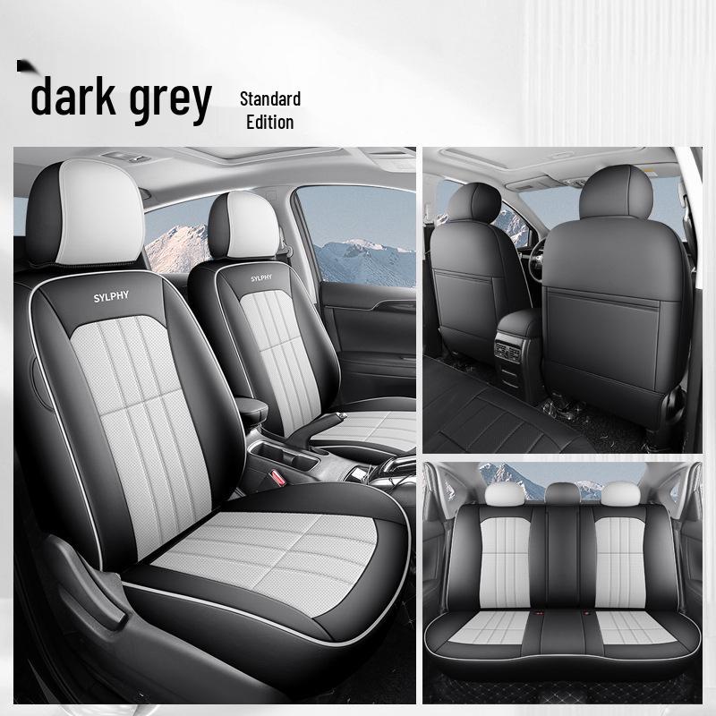 Classic Sylphy Leather Car Seat Cushion - Full Coverage All-Season Universal Cover Specify Model Year