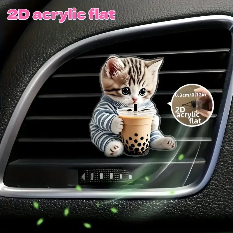 Acrylic Car Vent Clip Aromatherapy Air Freshener Holder 2D Decorative Clip For Car Ac Vents