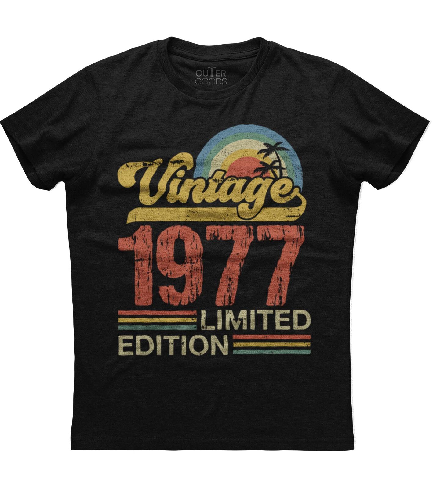 Birthday Gift Classic Old Vintage 1977 Limited Edition Rainbow Palm Tree T-shirt XXXXL