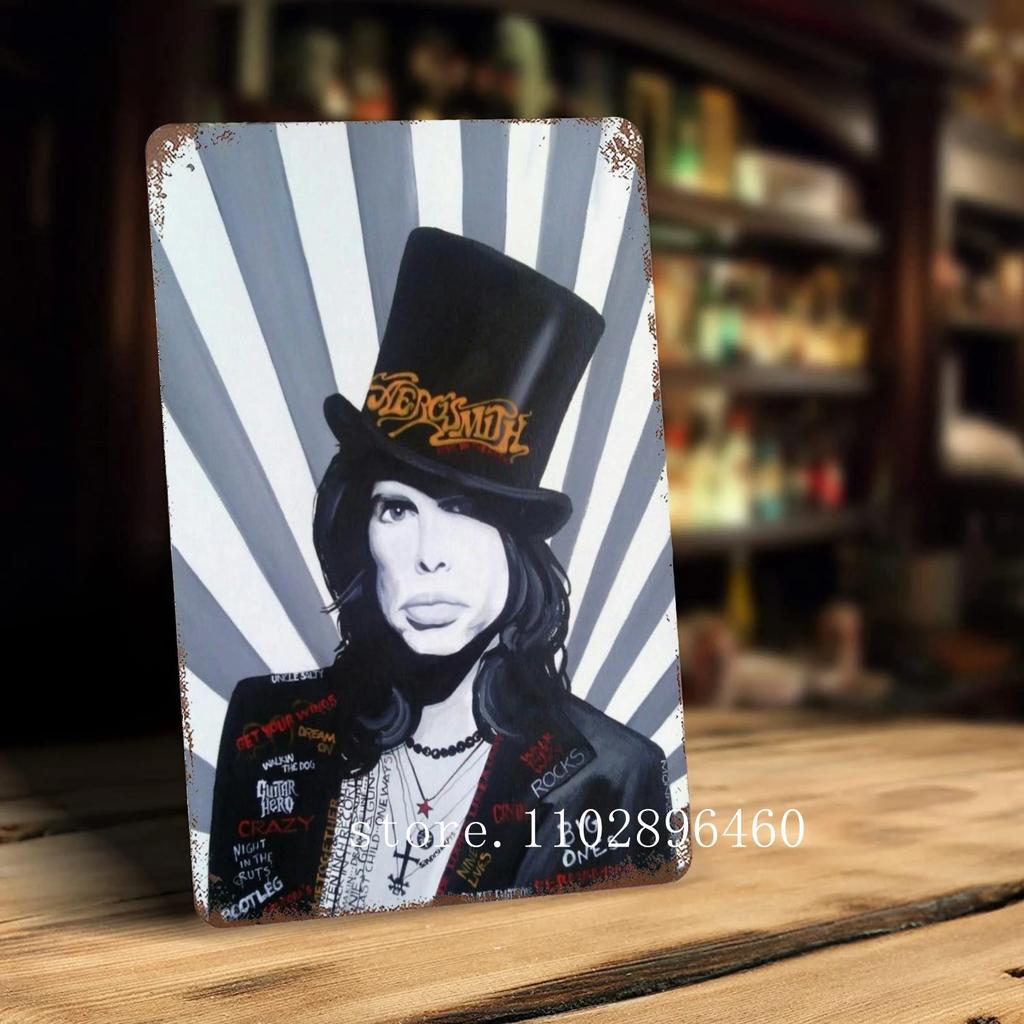 Steven Tyler Metal Plaques & Signs wall decor Vintage Tin Signs Captain Metal Poster Decor for Bar Pub Club Wall Decoration