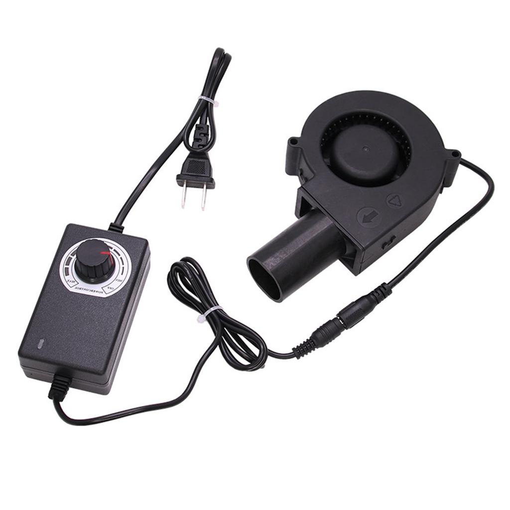 Effizienter 12V Altöl-Brenner Heizgebläse Lüfter Einstellbare Drehzahl 35CFM Geeignet für BBQ Brennholzofen Metallschmelzen