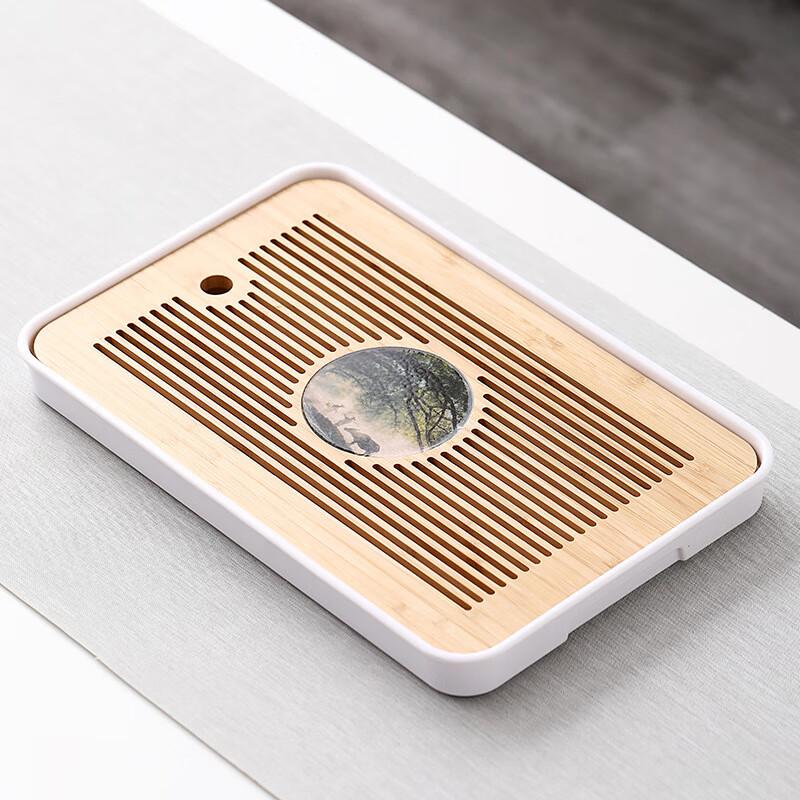

Japanese Style Melamine Bamboo Dry Tea Tray