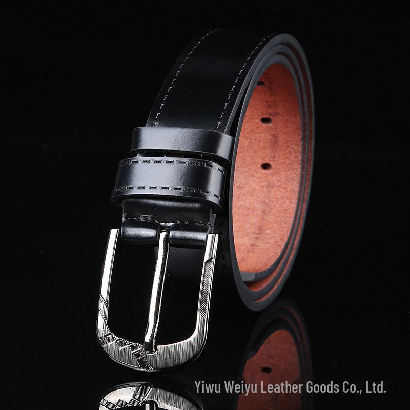 Men's Trendy All-Match PU Belt with Alloy Pin Buckle for Jeans