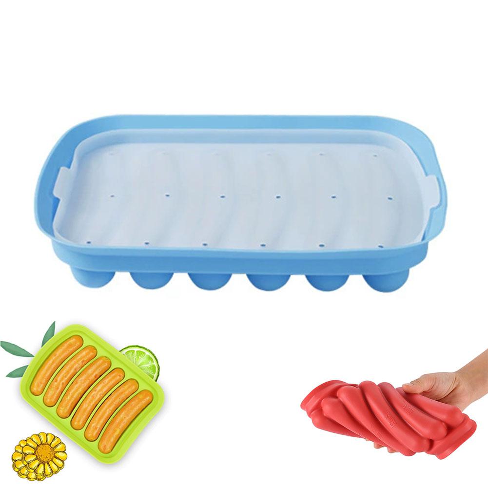 Household Silicone Sausage Mold Easy to Demold for Hot Dog Ham Sausage Grilled Sausage Baking Tool Complementary Food Mold