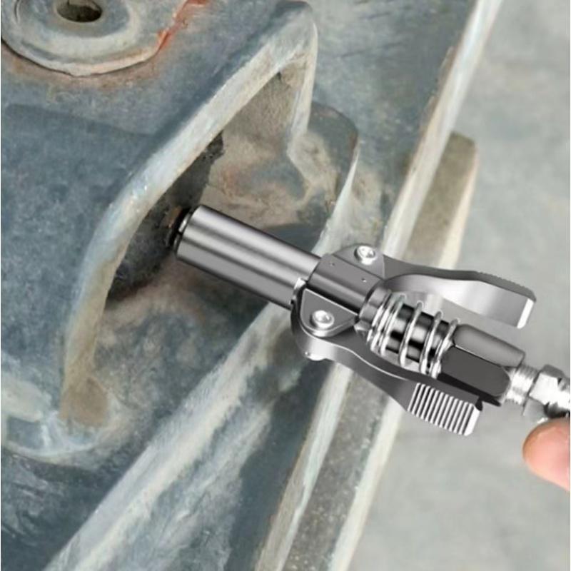 Grease Gun Coupler Nozzle Oiling Double Handle High Pressure 10000 PSI Quick Release Lock Oil Injection Syringe Car Olie Spuit
