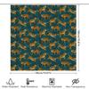Tenda da Doccia Tigre Motivo Animale Astratto Impermeabile Decorazione Bagno Fauna Selvatica Giungla Sfondo Natura Tema Foresta Lavabile Tessuto