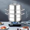 Naczynie do gotowania na parze Ourui Platinum ze stali nierdzewnej, 3-warstwowe