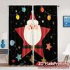 2pcs,Curtains Cartoon Santa Claus Popular Light Filtering Curtains 100% Polyester Curtains Decorations For Home Perfect for