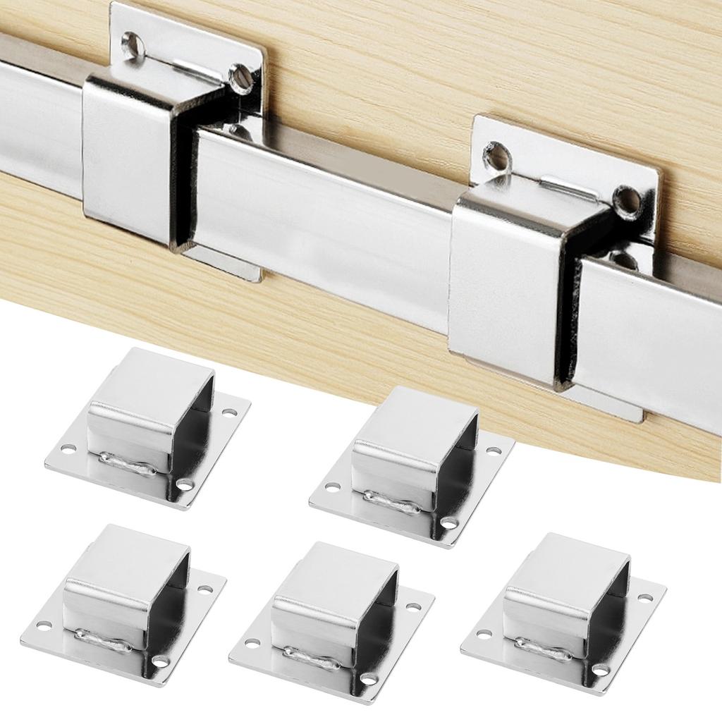 5 Stück Regalmontagehalter Aufhänger Edelstahlrohr Stütze Halter Schnalle Beschläge Silber Dichtung