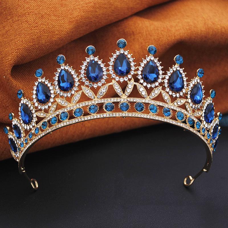 Princess Tiara Crown Headband for Women Elegant Queen Bridal Bride Headwear Hair Jewelry Gift for Wedding Dress Accessories