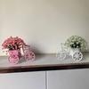 1pc Vintage Mini Bicycle Model with Flower Basket, Faux Greenery for Farmhouse Charm, Perfect Photo Prop & Desk Decor