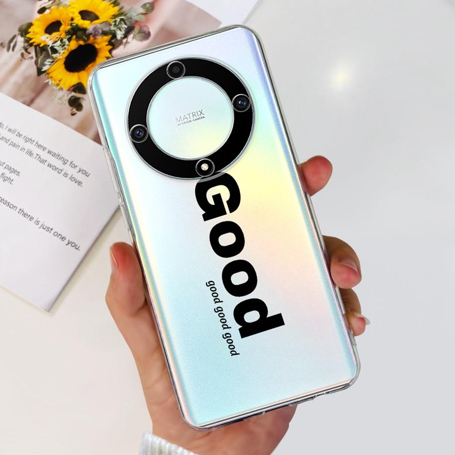 For Honor X9b 5G Case 2023 Fashion Flower Clear Silicone Soft Back Cover For Honor X9a RMO-NX1 Funda HonorX9 X 9 X 9B X 9A Coque