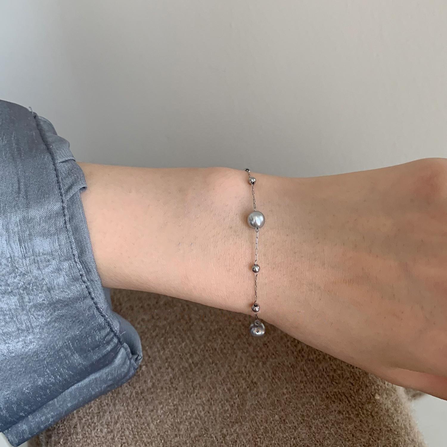 

French Luxury Gypsophila Pearl Titanium Steel Necklace - Women s Fairy Style Layered Sweater Chain Set