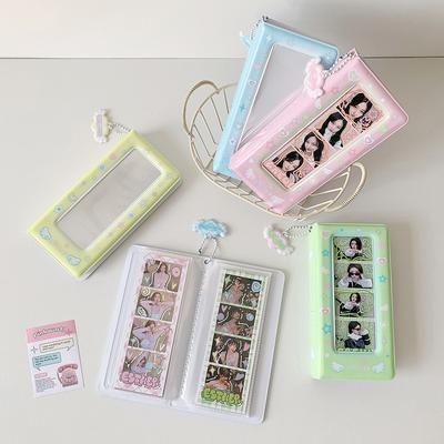 Love Heart Korean Photocard Holder PVC Card Cover Keychain Pendant Idol Card Display Protector Picture Idol Photo Card