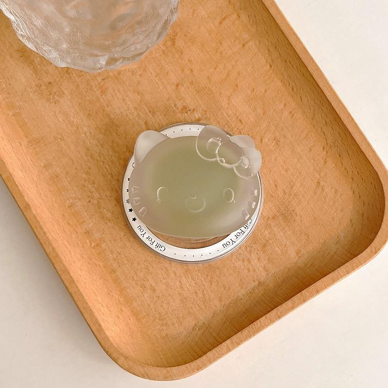 

Transparent Solid Color Sandwich KT Cat Japanese Korean Ins Style Mobile Phone Airbag Holder Magnetic Suction Retractable Watching Drama Lazy Desktop