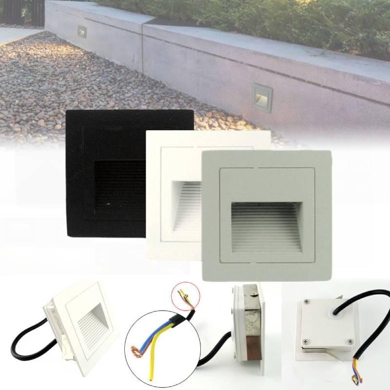 Waterproof Led Step Light Ip55 Black Aluminum 3w For Outdoor Balcony And Garden