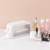 Dry-Wet Separation Double Transparent Pu Makeup Bag Portable Washing Bag Cosmetic Storage Bag Travel Fitness Swimming Essentials
