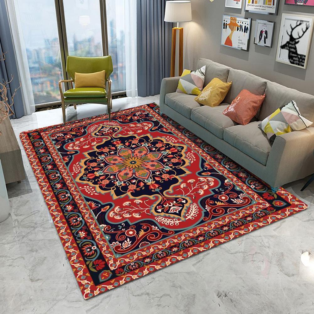 Retro Bohemia Persia Style Carpet Living Room Sofa Bedroom Study Kitchen Entrance Door Mat Non-slip Luxury Home Decoration Rug