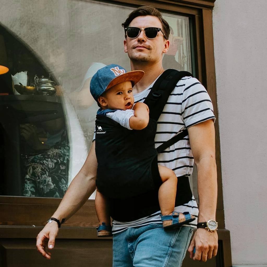 Baby Carrier Ergonomic Back Carrier Urban 100% Cotton Black