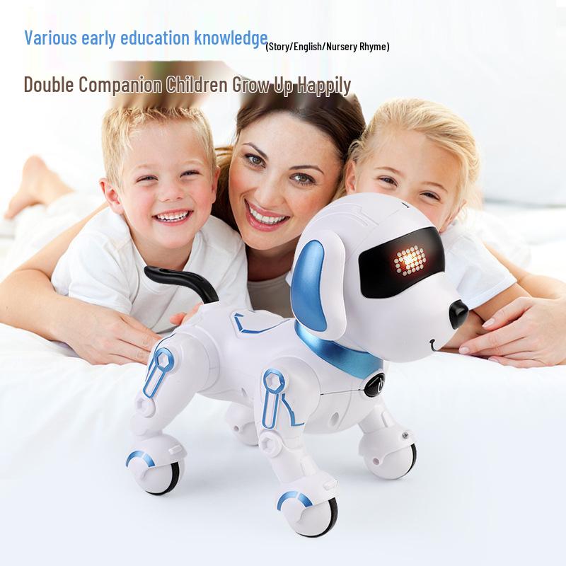 Interactive AI Remote Control Dog Toy: Woofing, Singing, Dancing, Educational Pet for Kids