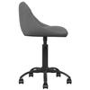 Chaise de Bureau - VIDAXL - Siège Ergonomique - Hauteur Réglable - Velours - Gris Foncé