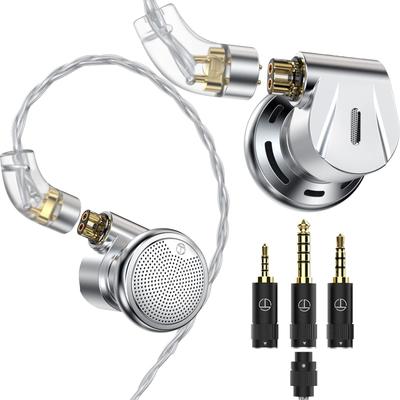 Ενδοκαναλικά Ακουστικά Ακουστικά Ενσύρματα Διάφραγμα Επικαλυμμένο με Βηρύλλιο Ακουστικά Αλουμινένιο Κέλυφος Αντικαταστάσιμο Βύσμα Αποσπώμενο Καλώδιο QDC TRN-EMX Ενδοκαναλικά Ενδοκαναλικά