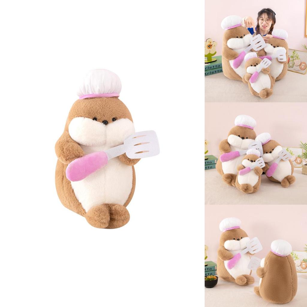 Plush Animal Chef Seal Toy With Short Plush Material For Kids Gift And Collectors
