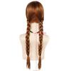 Princess Cosplay Wig for Women Braided Brown Frozen Anna Princess Cosplay Wig for Girls Braid Women's Wigs for Costume Halloween
