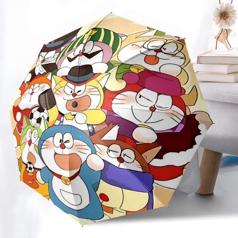 1pc Doraemon Series Automatic Umbrella Design, Cute Cartoon Pattern, Portable Outdoor Umbrella, Perfect, Holiday Gift for Disney fans.G025
