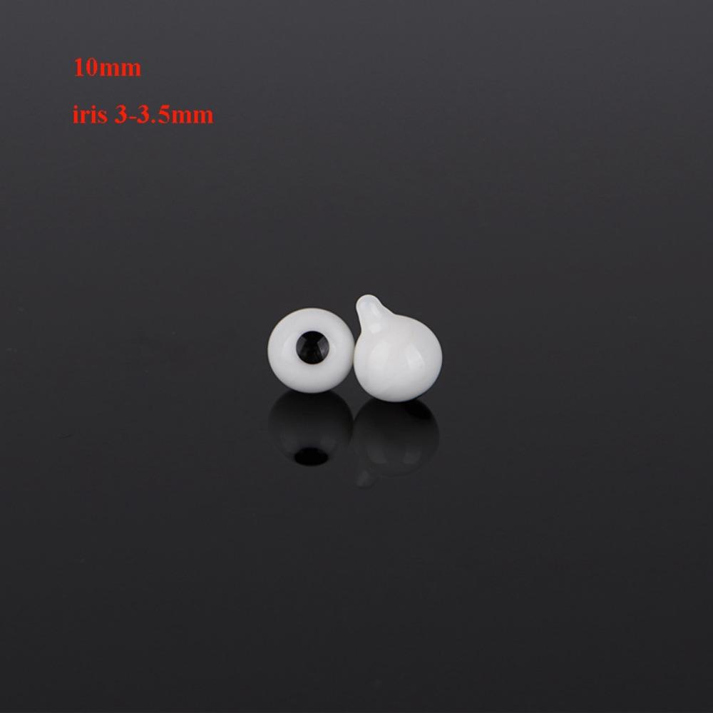 4mm 6mm 8mm 10mm Glass Eyes Eyeball Handle Style Black DIY Doll Making Crafts Accessories Safety Animal Toys