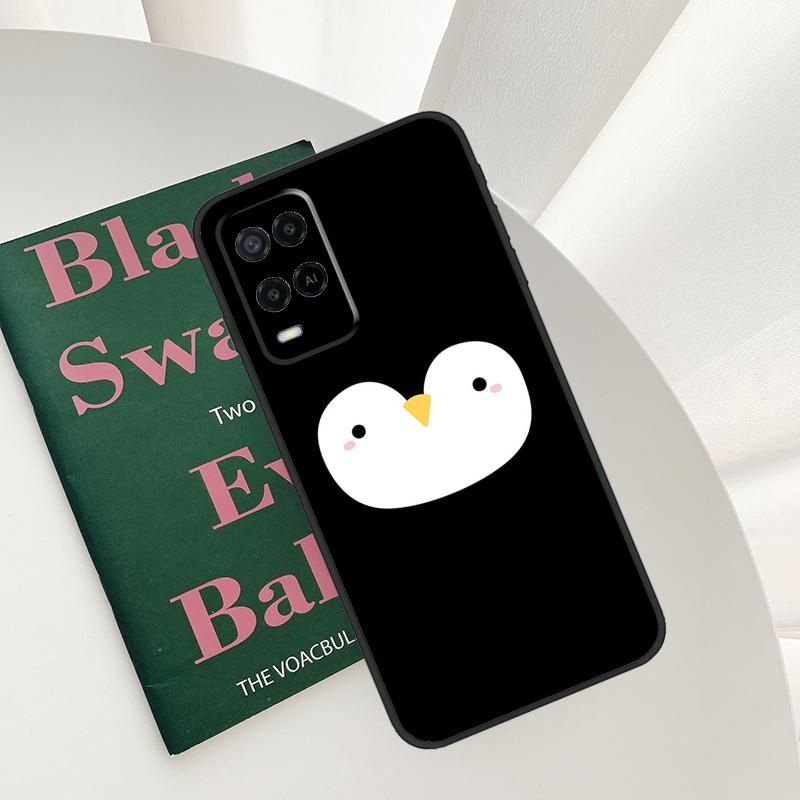 Penguin Case For Oppo A15 A16 A17 A52 A72 A76 A96 A54 A74 A94 A54S A57S A58 A78 A98 A57 A77 Cover