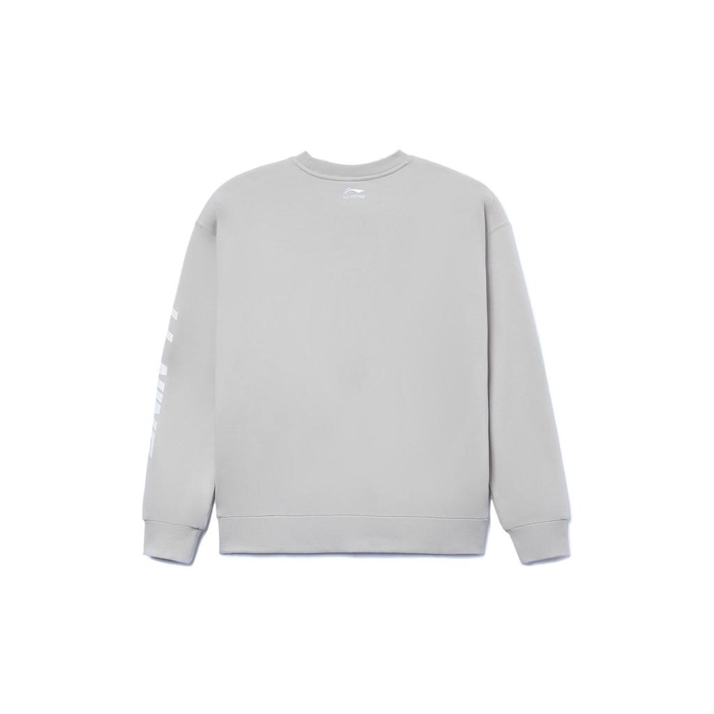 Li Ning Sports Life Collection Sweatshirts Unisex Seed Yellow Gray Crew Neck Thickened Regular AWDRD73-4