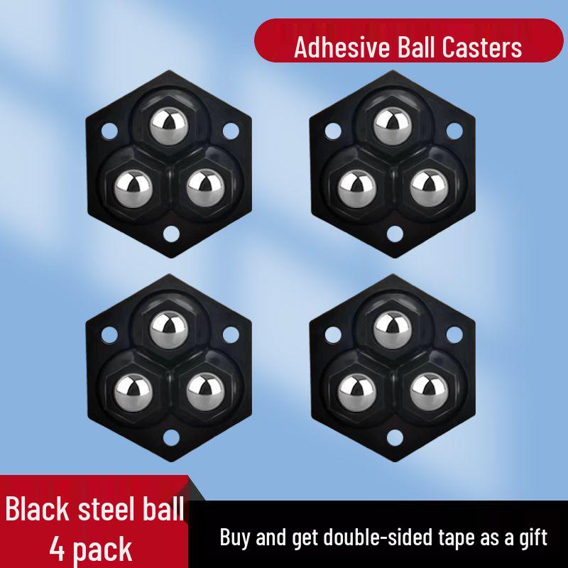 Silent, No-Punch Adhesive Caster Wheels - High Load-Bearing, Wear-Resistant Universal Tripod for Furniture