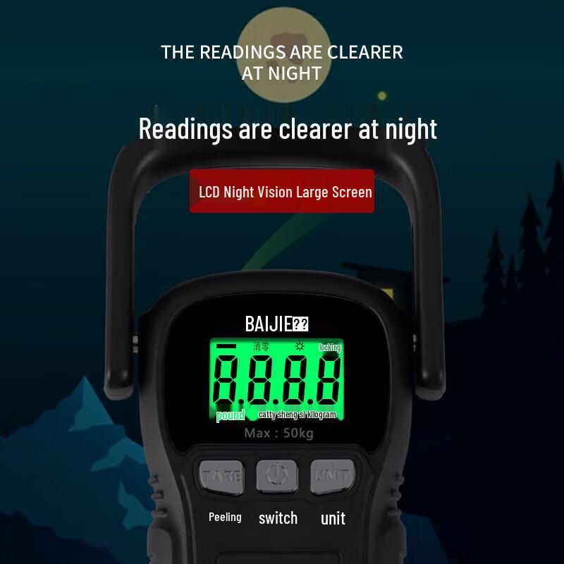 Baijie Portable Digital Luggage Scale with Tape Measure