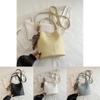 Stylish Korean Fashion Bucket Bag For Spring Summer 2024 In Black White Blue Yellow Colors