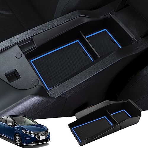 

Auovo (Note e-POWER E13/ SNE13 type & Aura FE13 type) Built-in console box with storage tray and rubber mat, small item holder, coin case, easy t