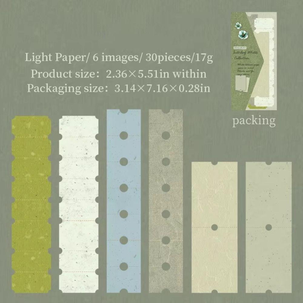 

30Pcs Hallowed Out Vintage Label Scrapbook Material Blank Space Vintage Texture Collage Decorative Paper Retro Background