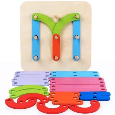 Montessori Baby Creative Toy Graphics Geometric Column Set Pegboard Puzzle Sensory Educational Toy for Preschool Children Kids