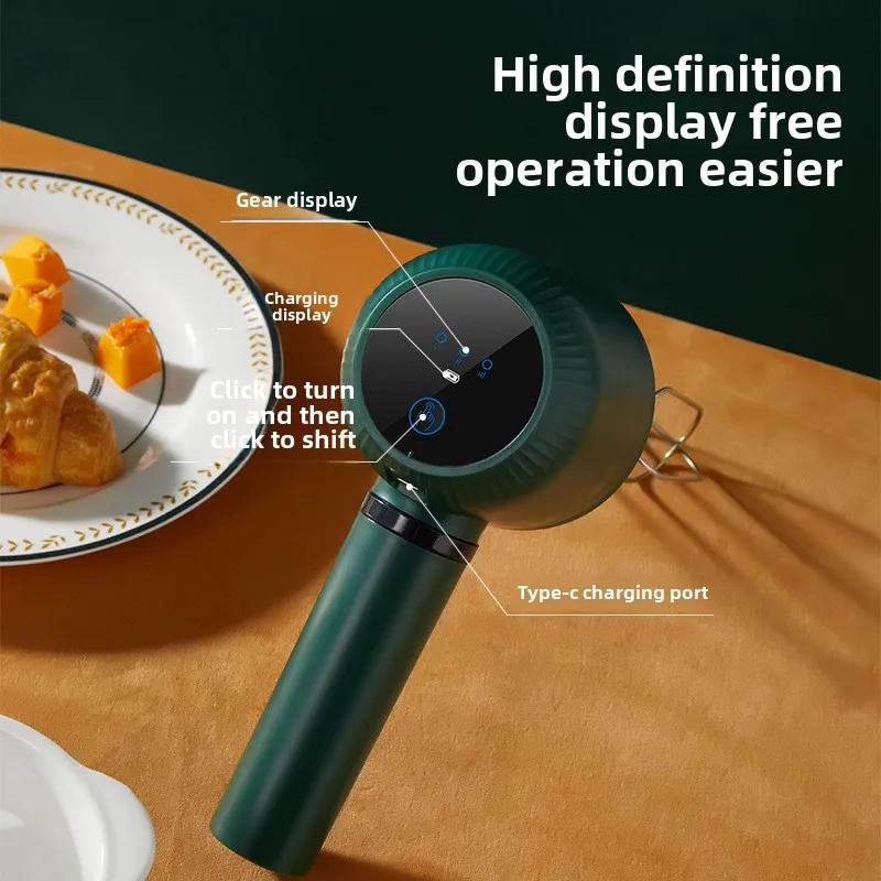 Wireless Handheld Stainless Steel Electric Egg Beater Household Small Automatic Cream Beater Egg Beater Special for Baking