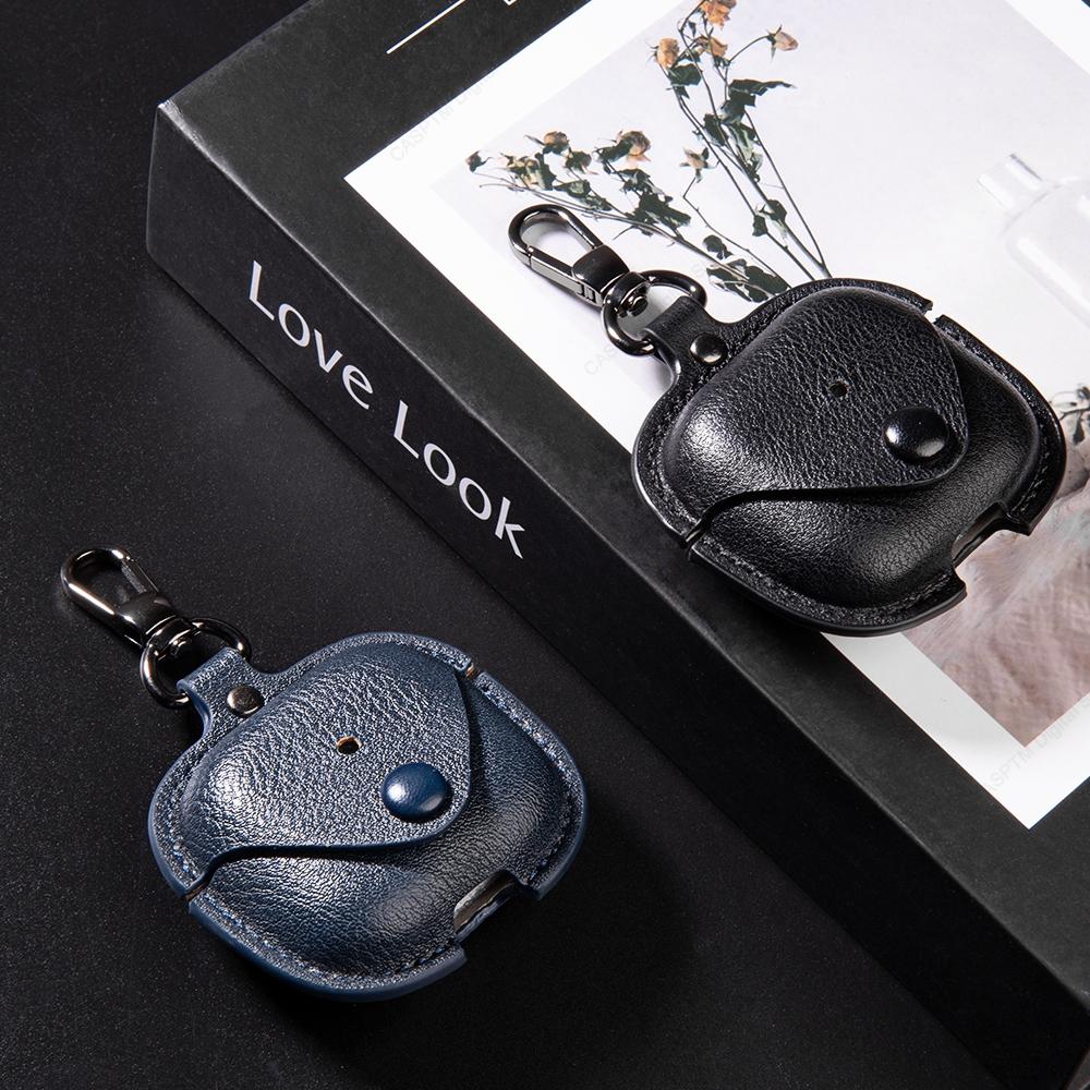 1PC Retro Ledertasche für AirPods 4 Business Kopfhörerhüllen für Apple AirPods 4 4. Generation 2024 Cover Headset Shell mit Haken